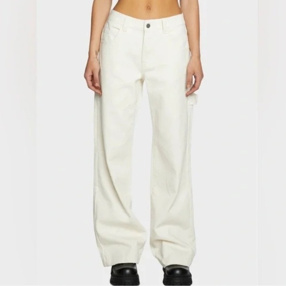 Delia’s So Misunderstood Wide Leg Twill Carpenter Pants Off White plus size XXL - Picture 10 of 11